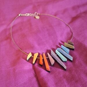Stunning artisan rainbow necklace